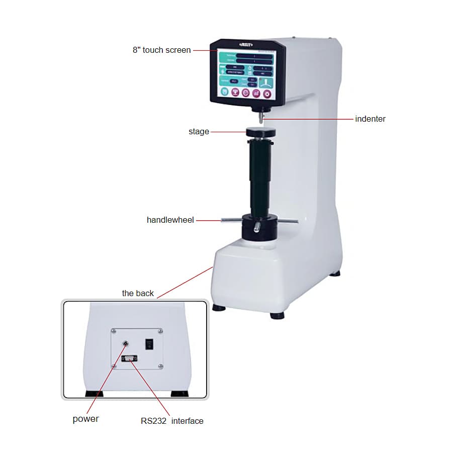 Insize 20 - 88 HRA Motorized Digital Rockwell Hardness Tester (Built-in Bluetooth), HDT-RT151 — view 2