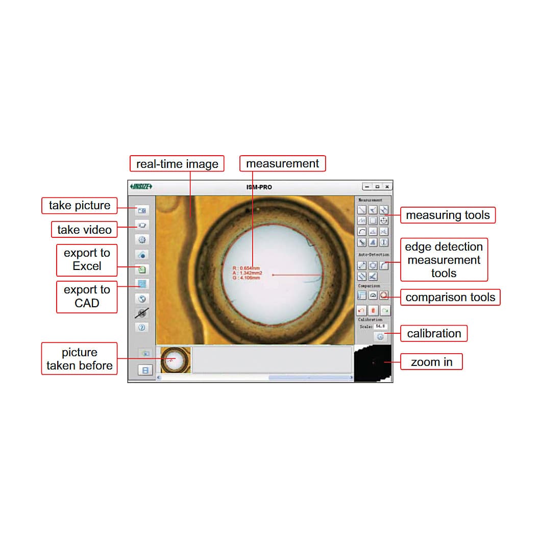 Insize Digital Measuring Microscope, ISM-PM200SA — view 4