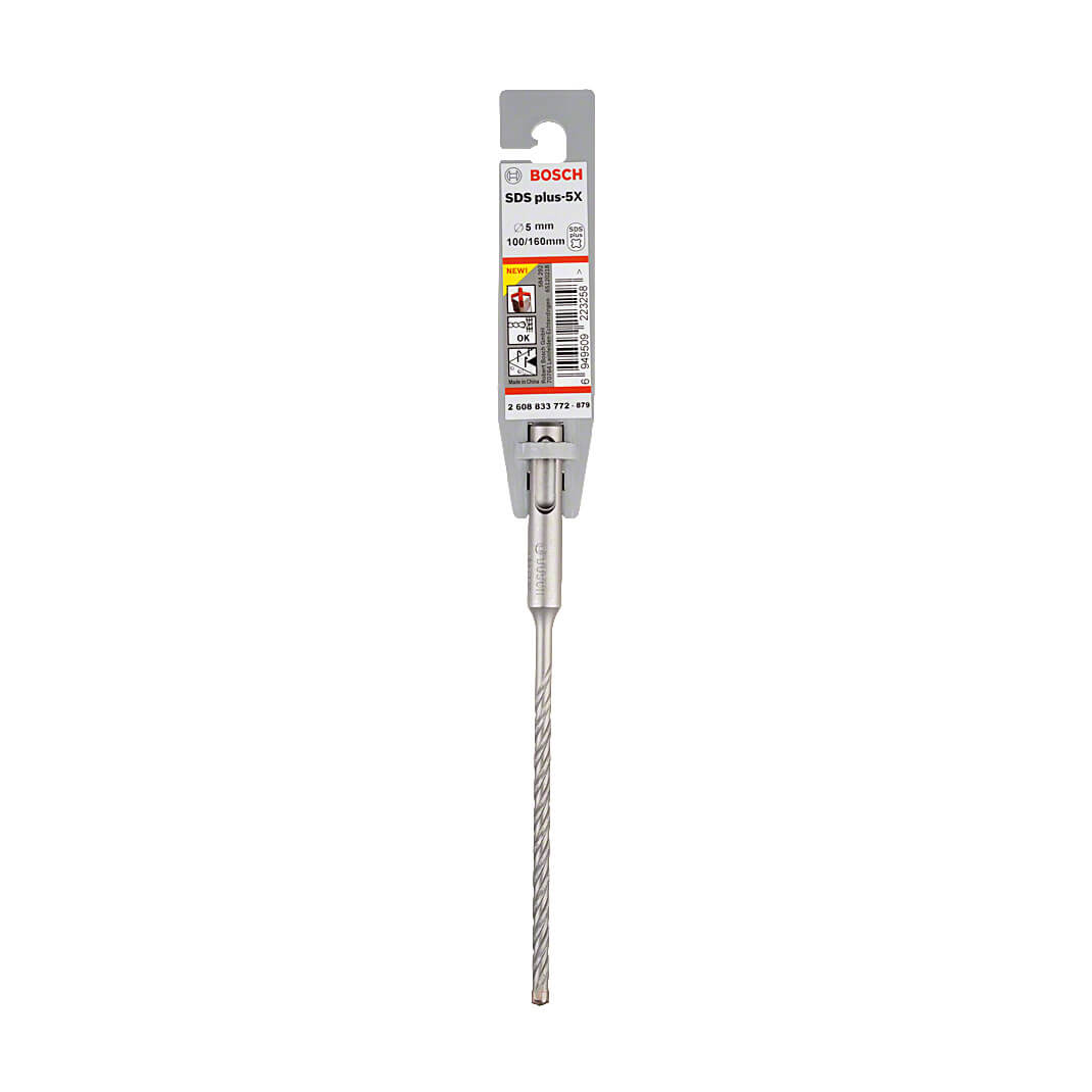 Bosch 5.00 x 100 x 160 mm SDS Plus-5X Hammer Drill Bits, 2 608 833 772 — view 2