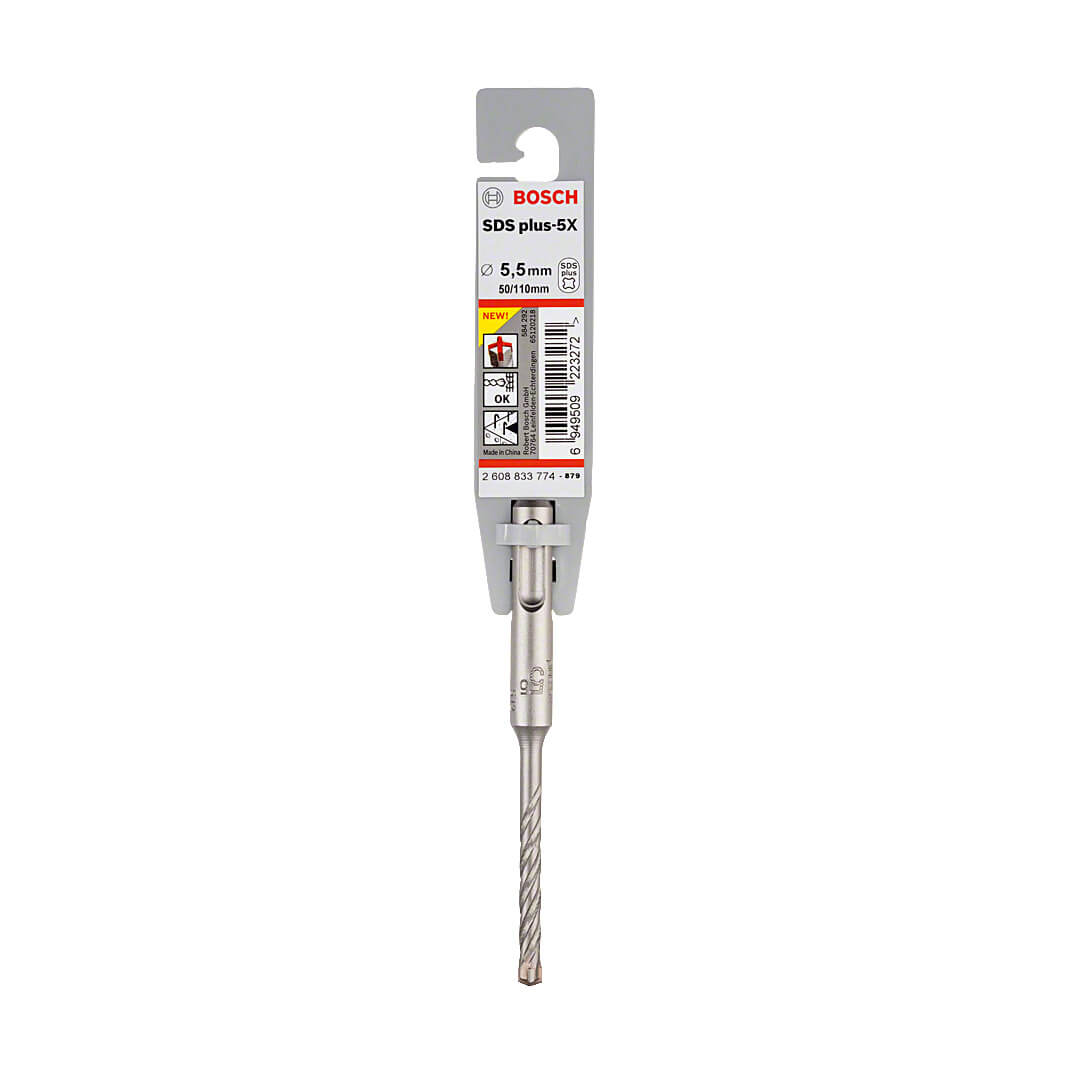 Bosch 5.50 x 50 x 110 mm SDS Plus-5X Hammer Drill Bits, 2 608 833 774