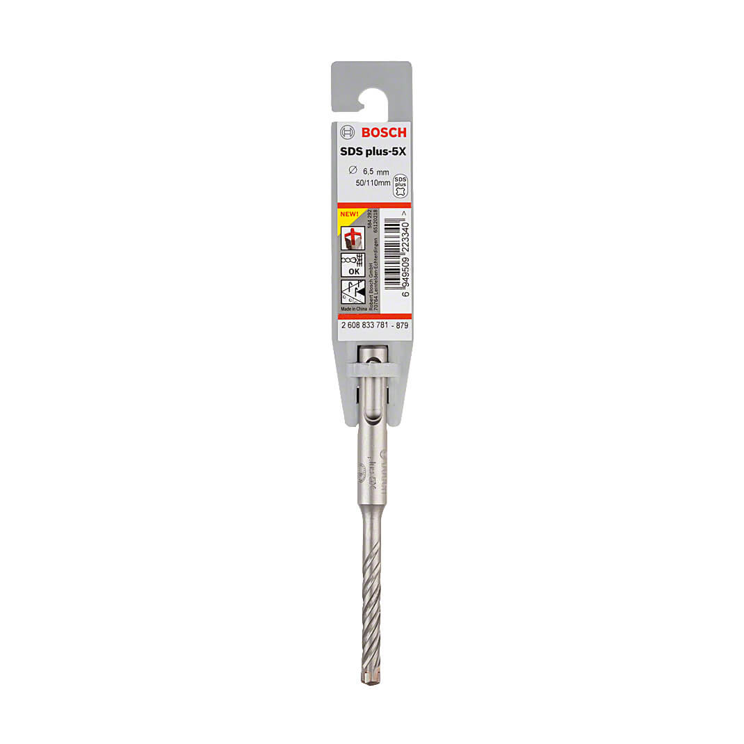 Bosch 6.50 x 50 x 110 mm SDS Plus-5X Hammer Drill Bits, 2 608 833 781 — view 2