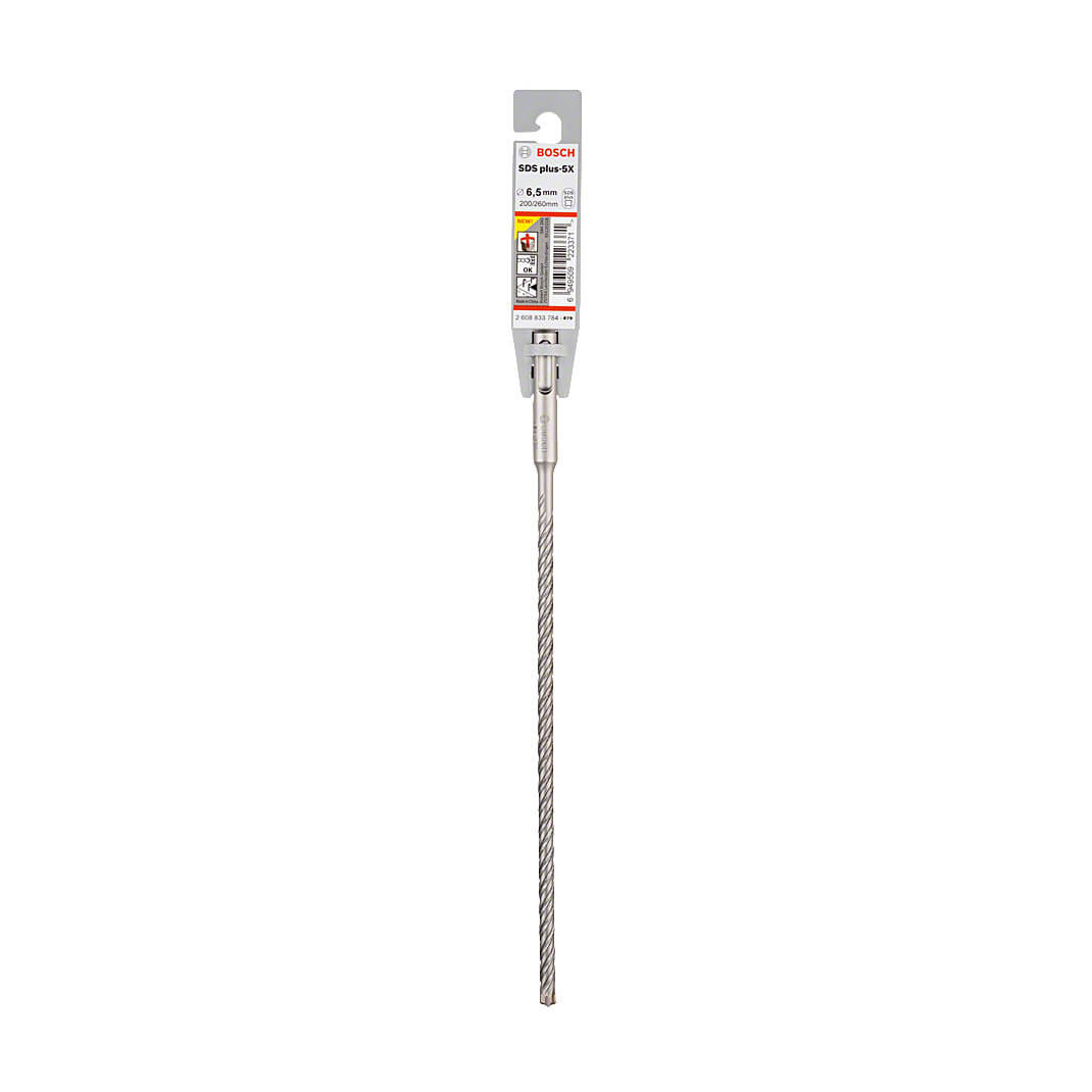 Bosch 6.50 x 200 x 260 mm SDS Plus-5X Hammer Drill Bits, 2 608 833 784