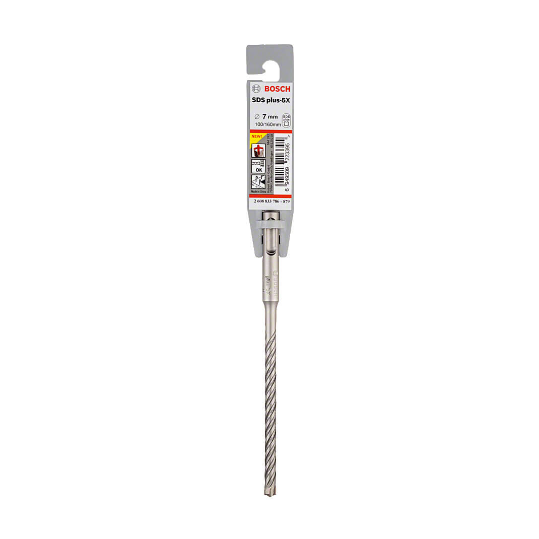 Bosch 7.00 x 100 x 160 mm SDS Plus-5X Hammer Drill Bits, 2 608 833 786 — view 2