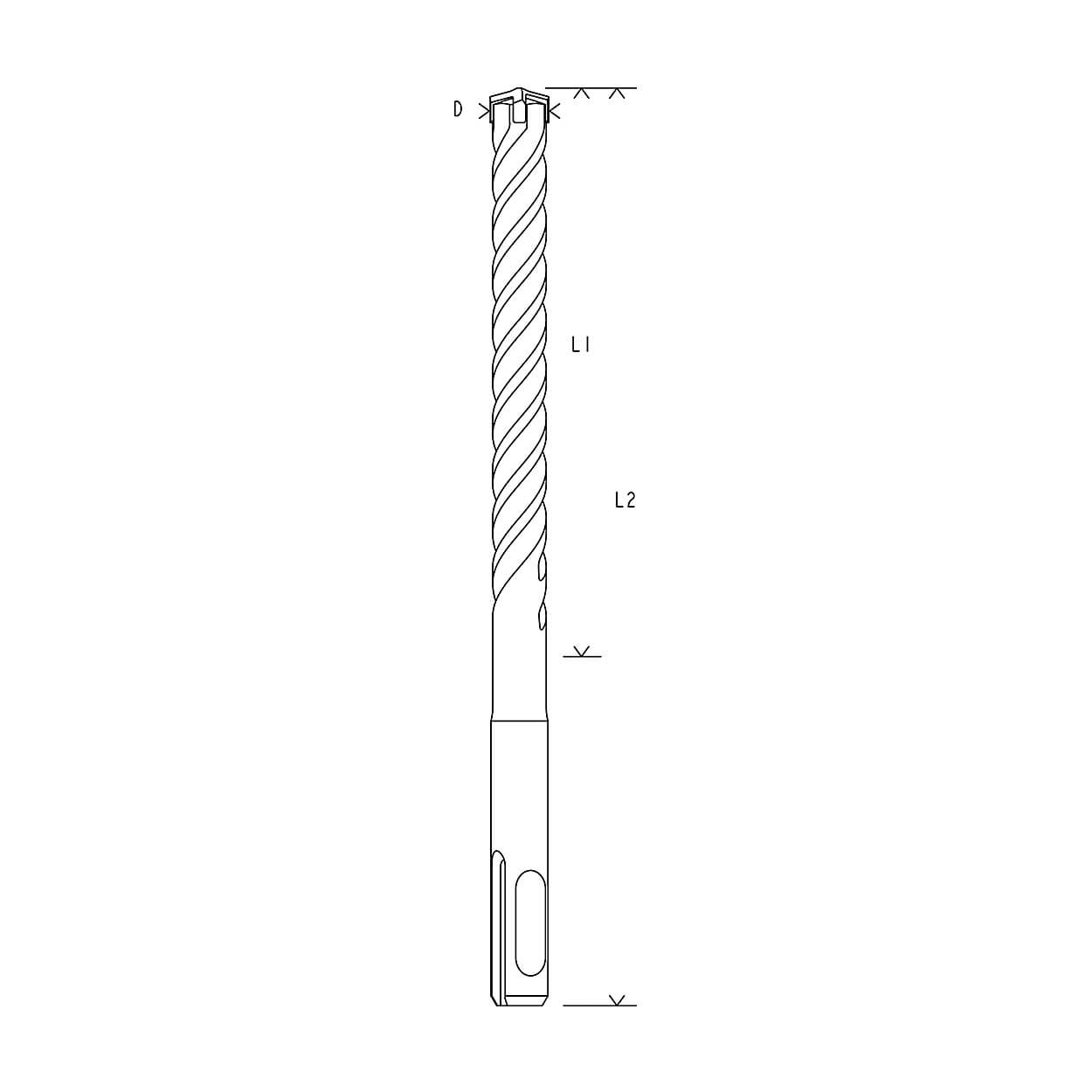 Bosch 8.00 x 50 x 110 mm SDS Plus-5X Hammer Drill Bits, 2 608 833 788 — view 3