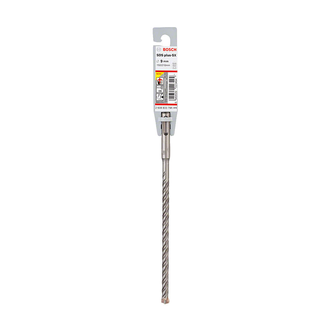 Bosch 9.00 x 150 x 210 mm SDS Plus-5X Hammer Drill Bits, 2 608 833 796 — view 2