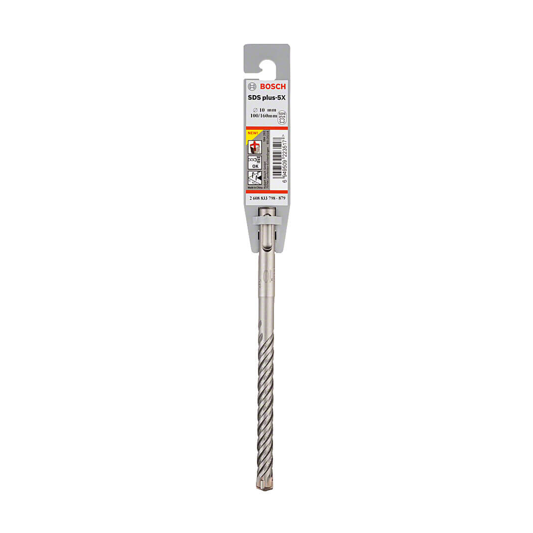Bosch 10 x 100 x 160 mm SDS Plus-5X Hammer Drill Bits, 2 608 833 798 — view 2