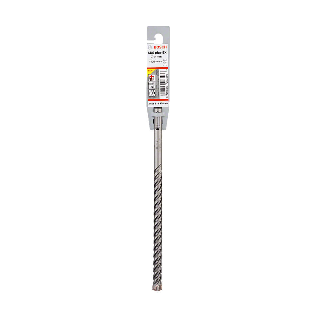 Bosch 11 x 150 x 210 mm SDS Plus-5X Hammer Drill Bits, 2 608 833 805