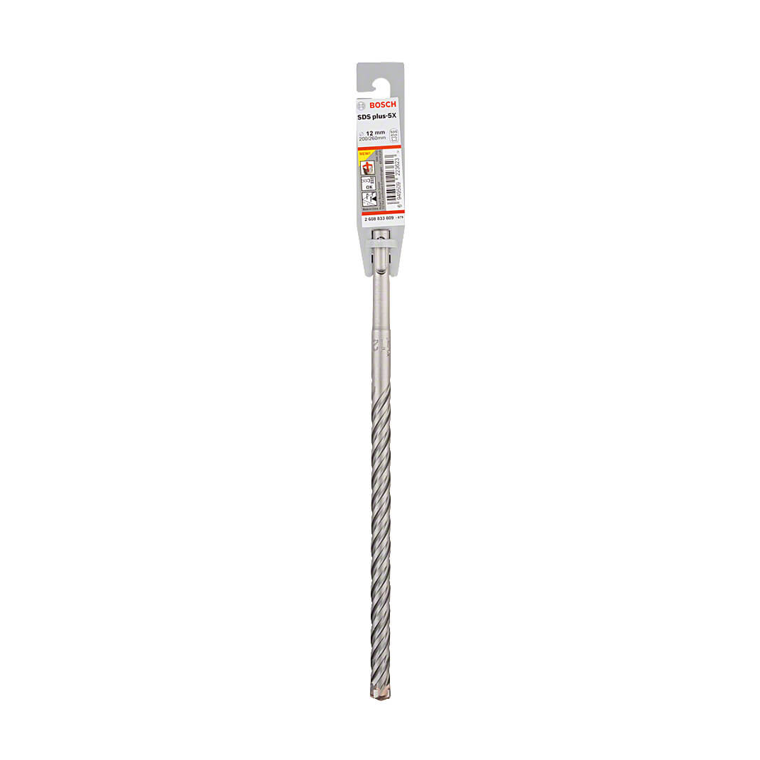 Bosch 12 x 200 x 260 mm SDS Plus-5X Hammer Drill Bits, 2 608 833 809
