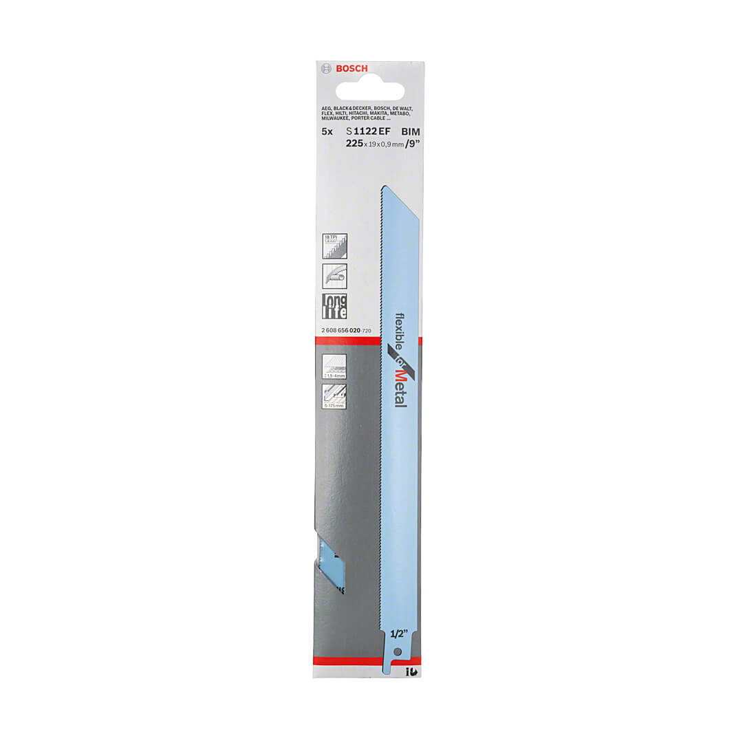 Bosch 225 mm Reciprocating Saw Blades Flexible For Metal (S 1122 EF), 2 608 656 020 — view 2