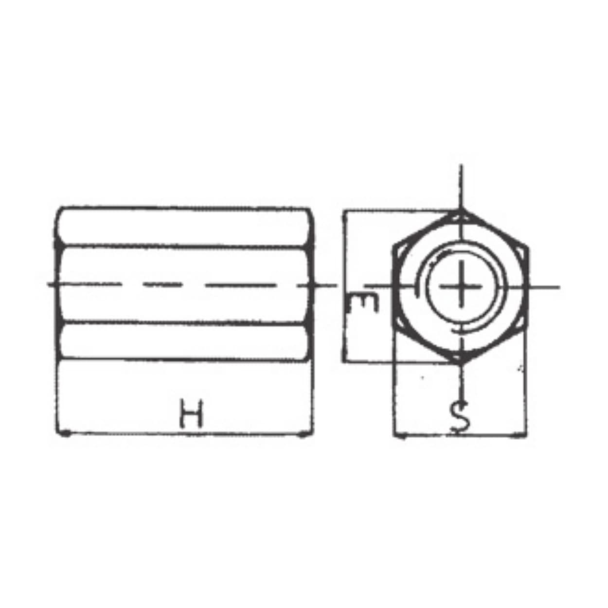 Apex M12 Dia. Steel Coupling Nut (Pack of 10 Pcs), 922-2 — view 2