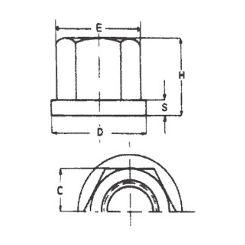 Apex M30 Dia. Steel Flanged Nuts (Pack of 5 Pcs), 921-7