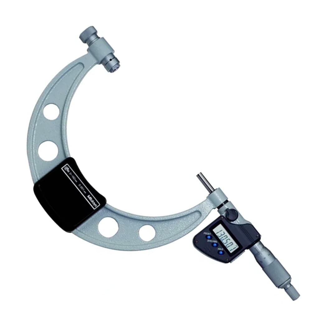Mitutoyo 0 - 150 mm Digital Outside Micrometer with 6 Pcs Interchangeable Anvils & 5 Pcs Setting Standards, 340-251-30 — view 1