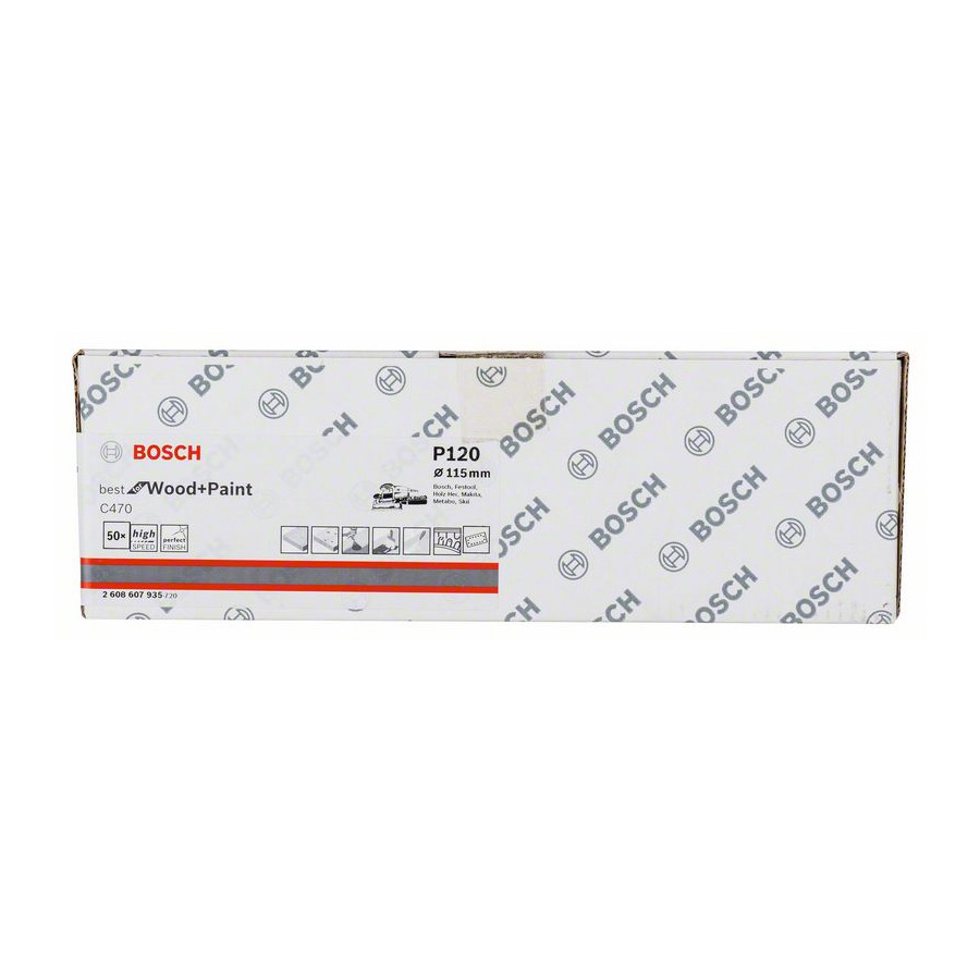 Bosch 115 mm x 230 mm / 120 Grit Sanding Sheet (Pack Of 50 Pcs), 2 608 607 935 — view 2