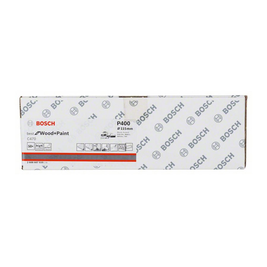 Bosch 115 mm x 230 mm / 400 Grit Sanding Sheet (Pack Of 50 Pcs), 2 608 607 939 — view 2