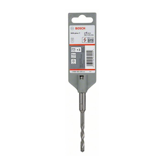Bosch 6.00 x 115 mm SDS plus-7 Hammer Drill Bits, 2 608 585 028