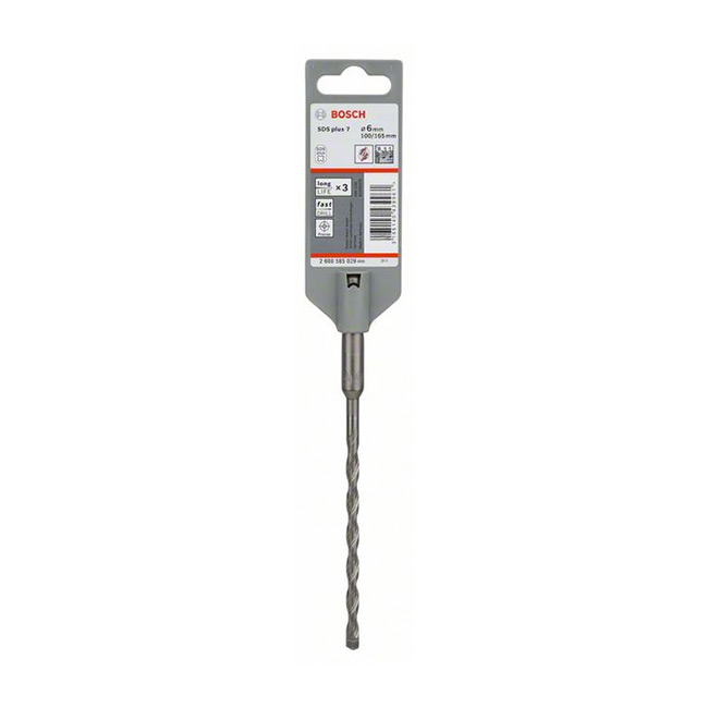 Bosch 6.00 x 165 mm SDS plus-7 Hammer Drill Bits, 2 608 585 029