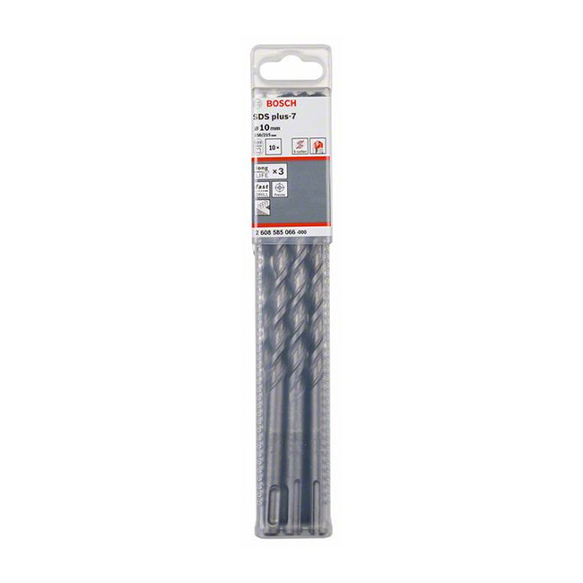 Bosch 10 x 215 mm SDS plus-7 Hammer Drill Bits, 2 608 585 066
