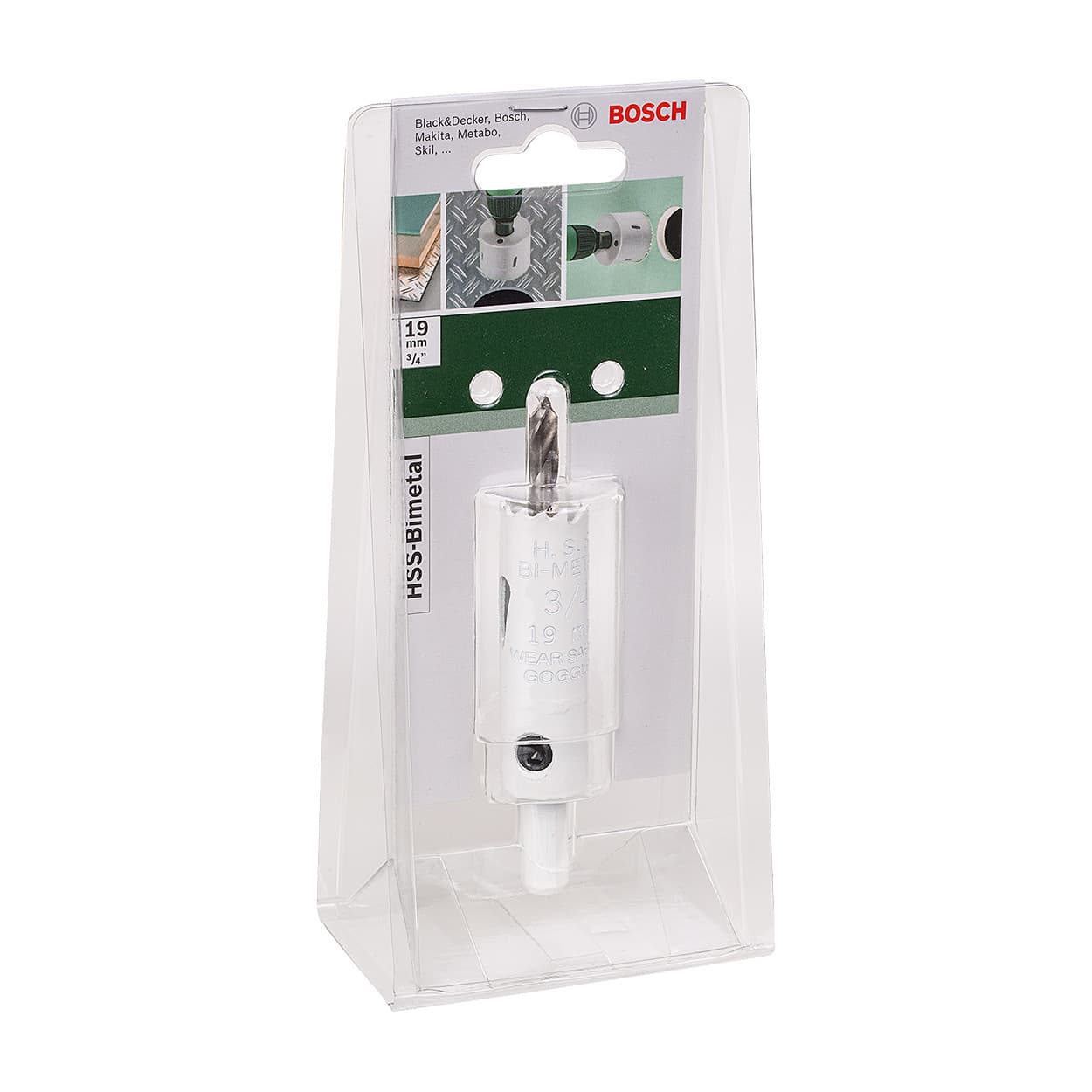 Bosch 19 mm HSS Bi-Metal Holesaw with Adaptor, 2 609 255 600