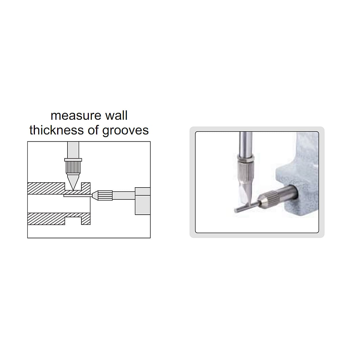 Insize 0 - 10 mm / 0 - 0.4 inch Digital Tube Thickness Gauge, 2873-10 — view 3