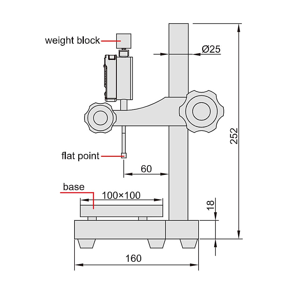 Insize 0 - 12.7 mm / 0 - 5 inch Digital Rubber Thickness Gauge, 2878-6B — view 2