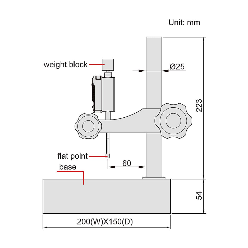 Insize 0 - 12.7 mm / 0 - 5 inch Digital Rubber Thickness Gauge, 2878-71B — view 2