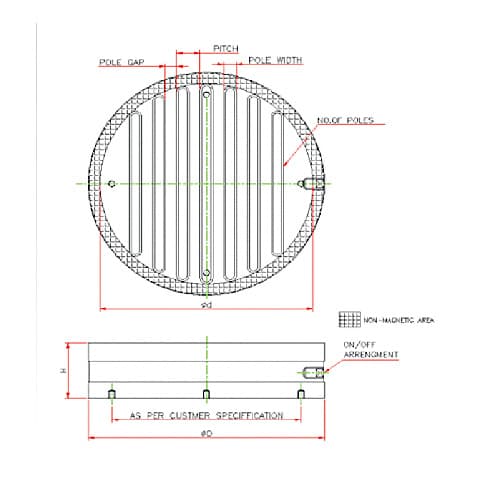 Crystal 150 x 60 mm Round Magnetic Chucks, AA-15902 — view 2