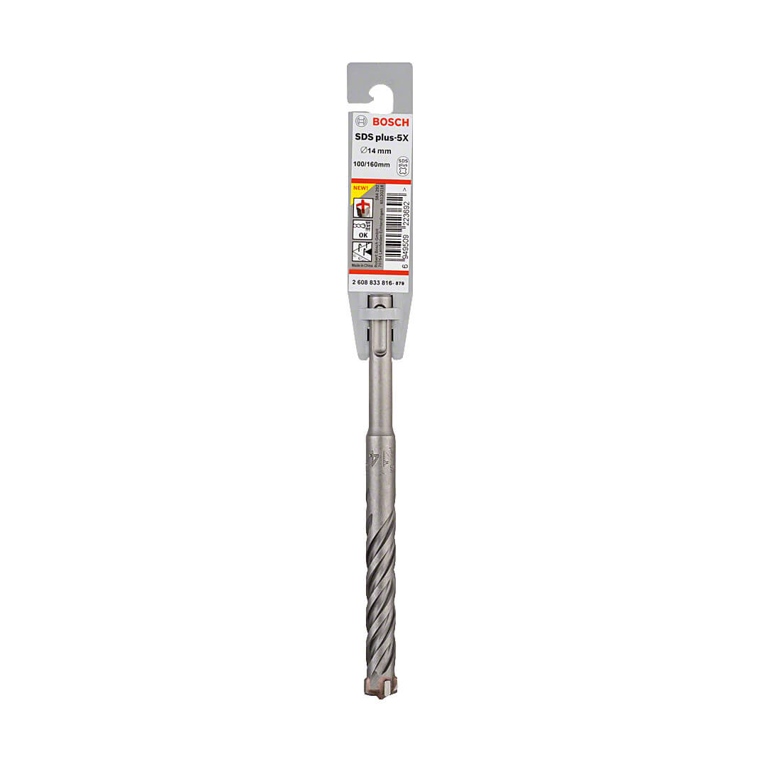 Bosch 14 x 100 x 160 mm SDS Plus-5X Hammer Drill Bits, 2 608 833 816 — view 2