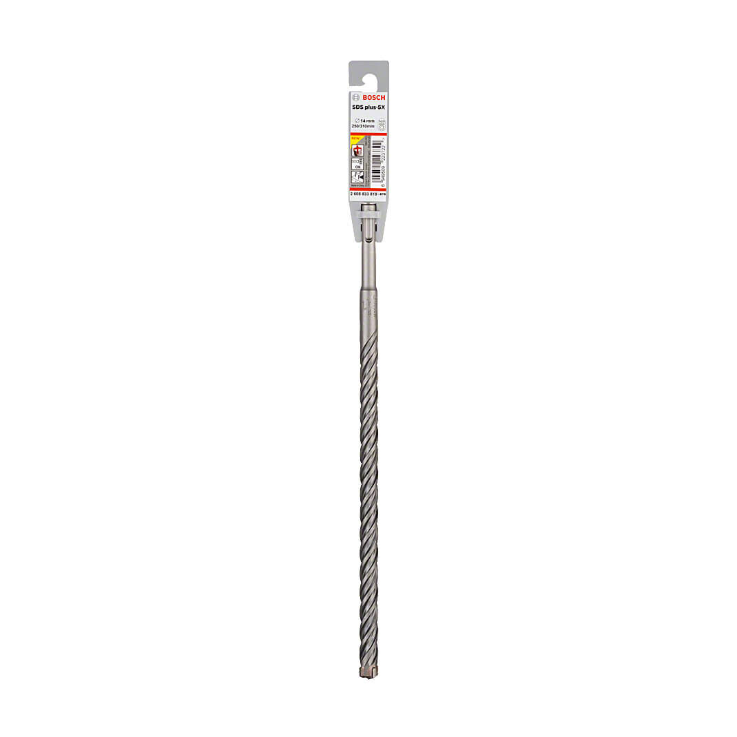 Bosch 14 x 250 x 310 mm SDS Plus-5X Hammer Drill Bits, 2 608 833 819
