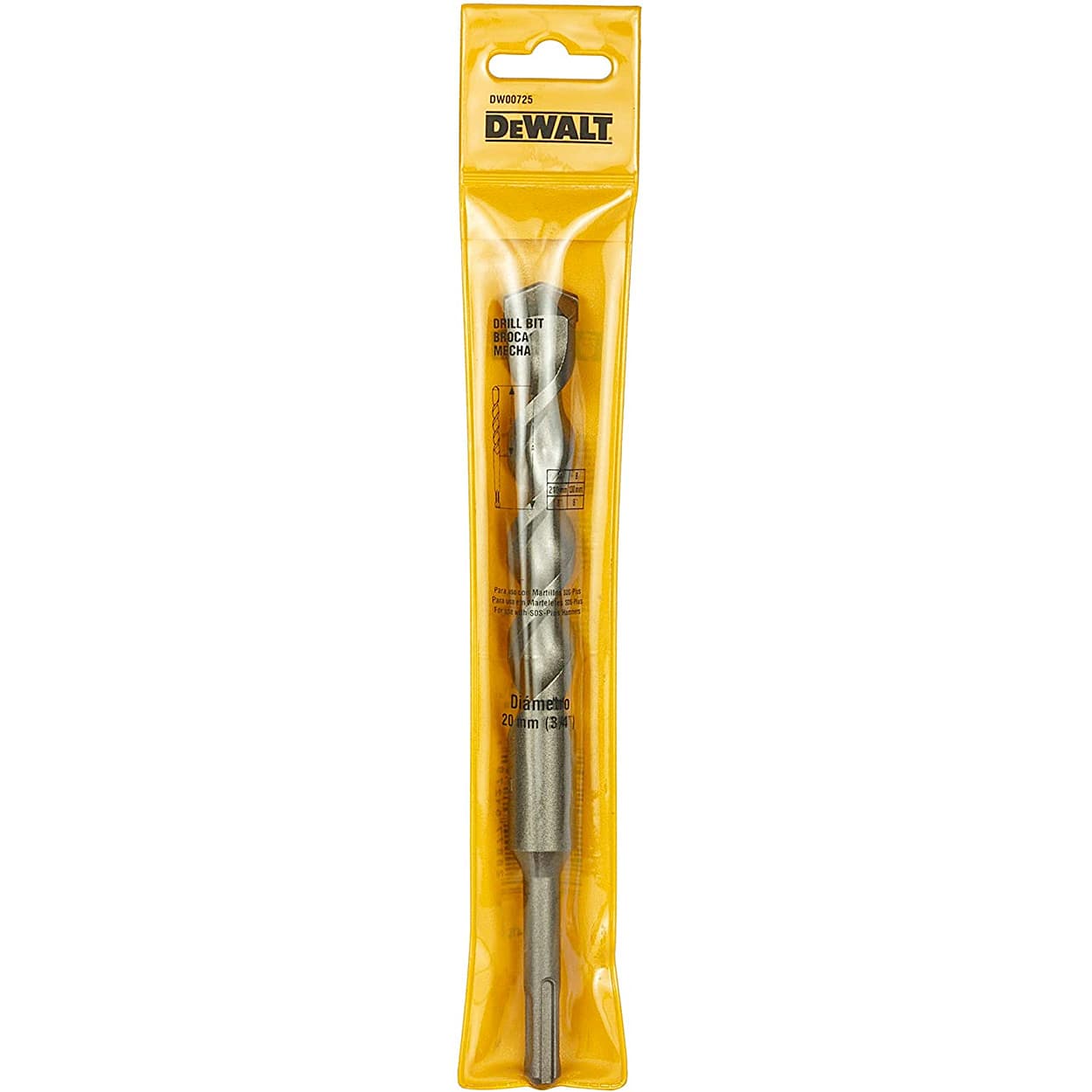 Dewalt 20 x 200 mm SDS Plus Extreme Drill Bit, DW00725-AE