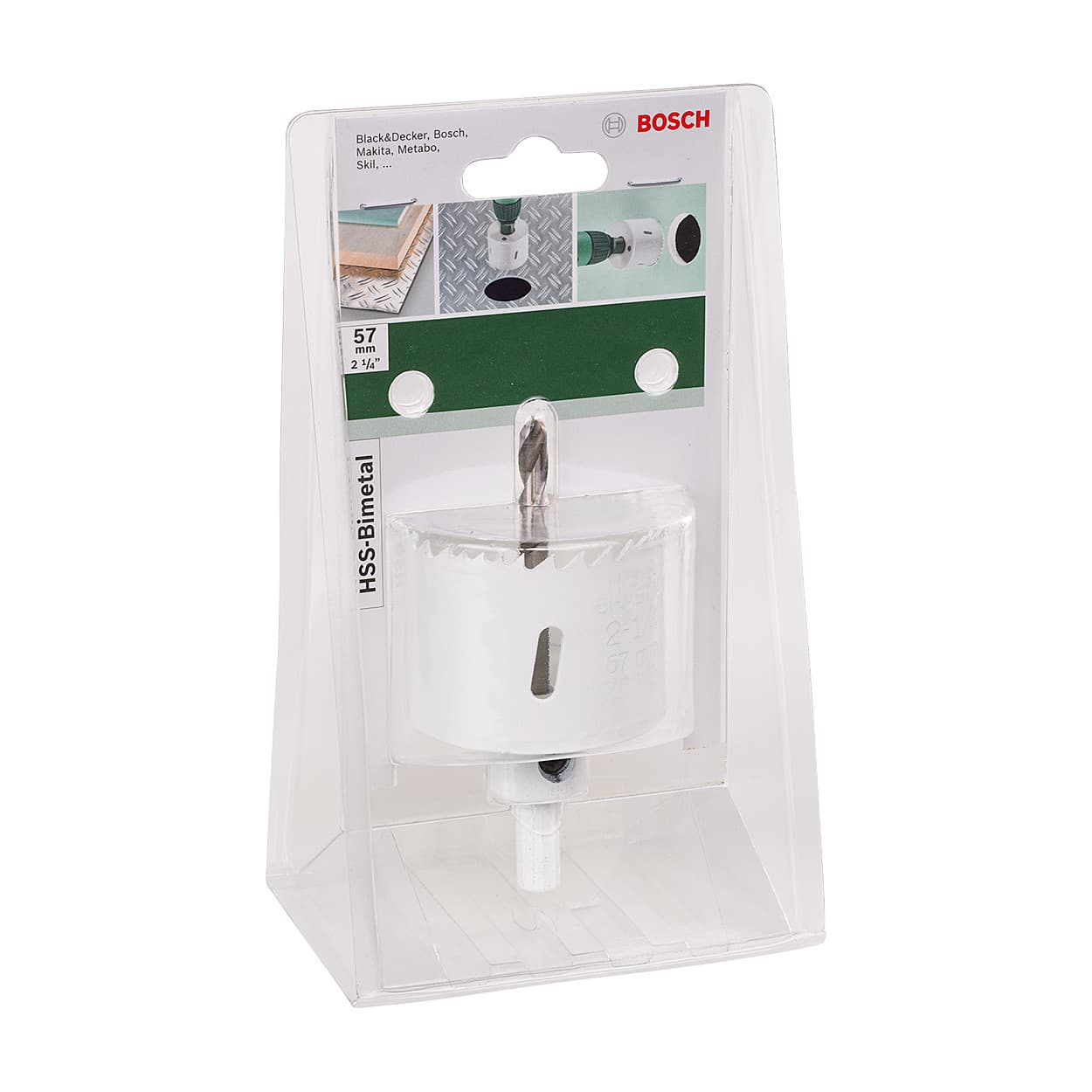 Bosch 57 mm HSS Bi-Metal Holesaw with Adaptor, 2 609 255 610 — view 2