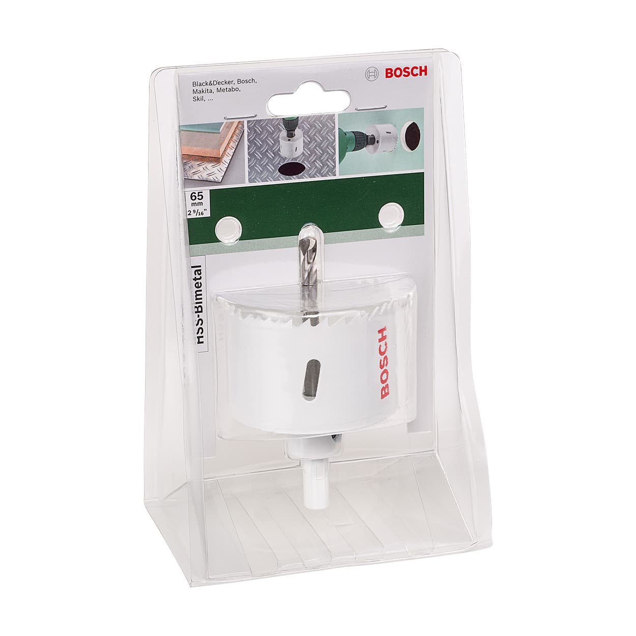 Bosch 65 mm HSS Bi-Metal Holesaw with Adaptor, 2 609 255 613
