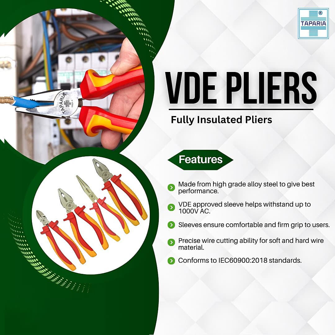 Taparia 6 inch / 160 mm Combination Pliers (VDE), VDECP-6 — view 2