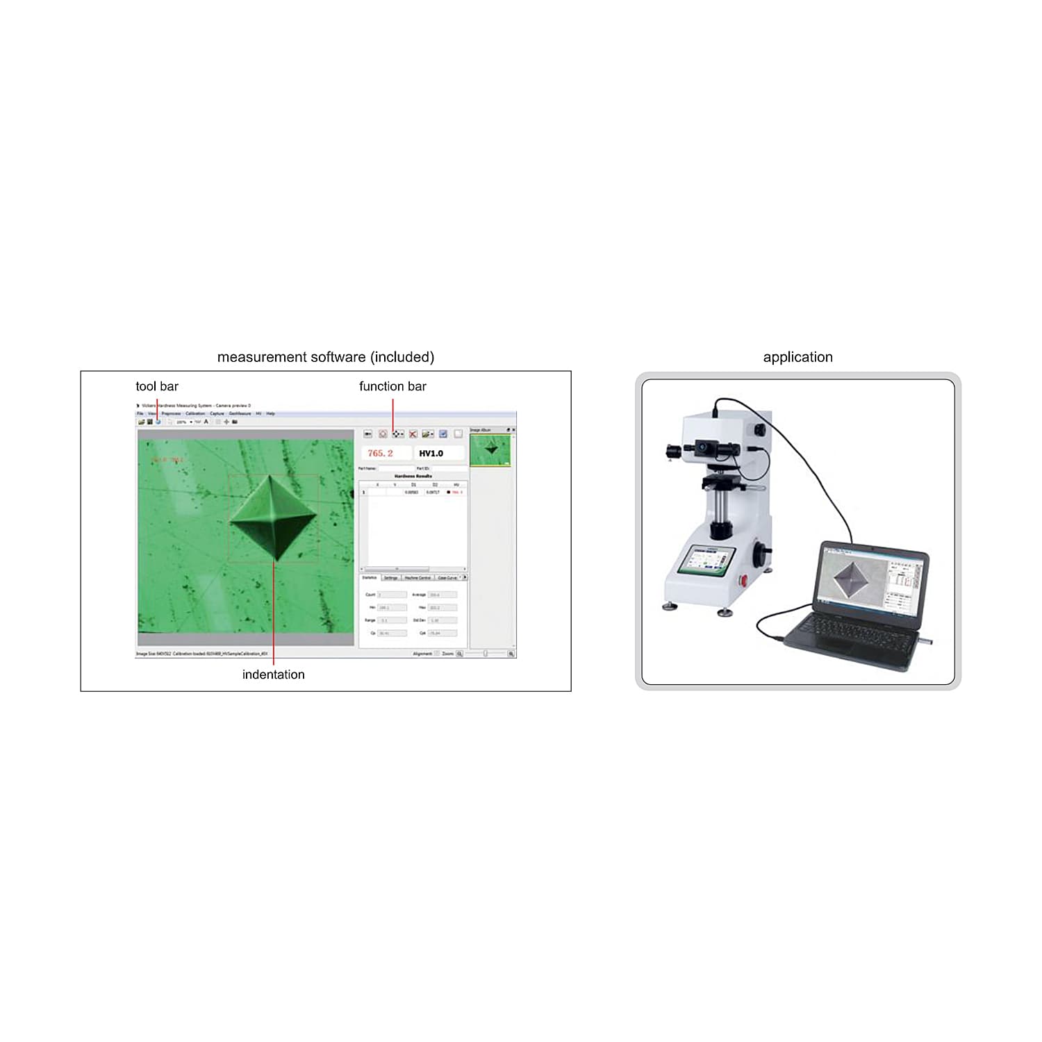 Insize Automatic Measuring System for Large Force Vickers Hardness Testers, HDT-CM2-AW — view 3