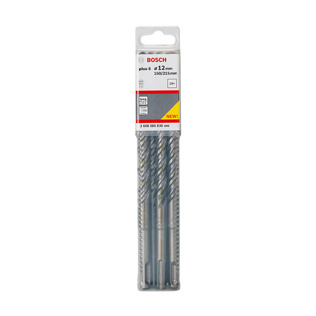 Bosch 12 x 215 mm SDS Plus-5X Hammer Drill Bits, 2 608 585 630 — view 2