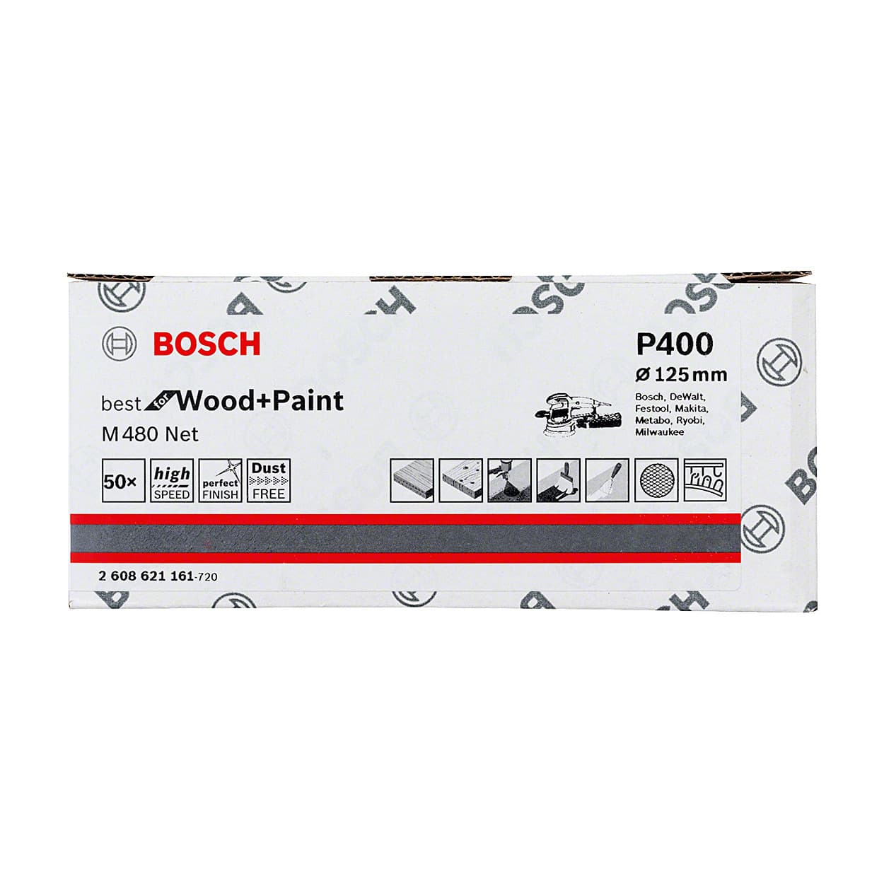 Bosch NET 125 mm / 400 Grit (Pack of 50 Pcs), 2 608 621 161 — view 2