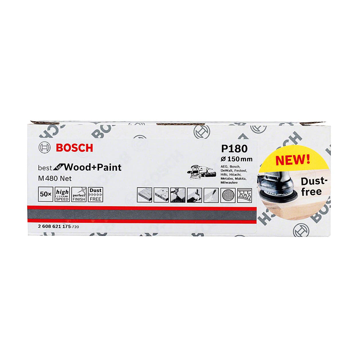 Bosch NET 150 mm / 180 Grit (Pack of 50 Pcs), 2 608 621 175 — view 2