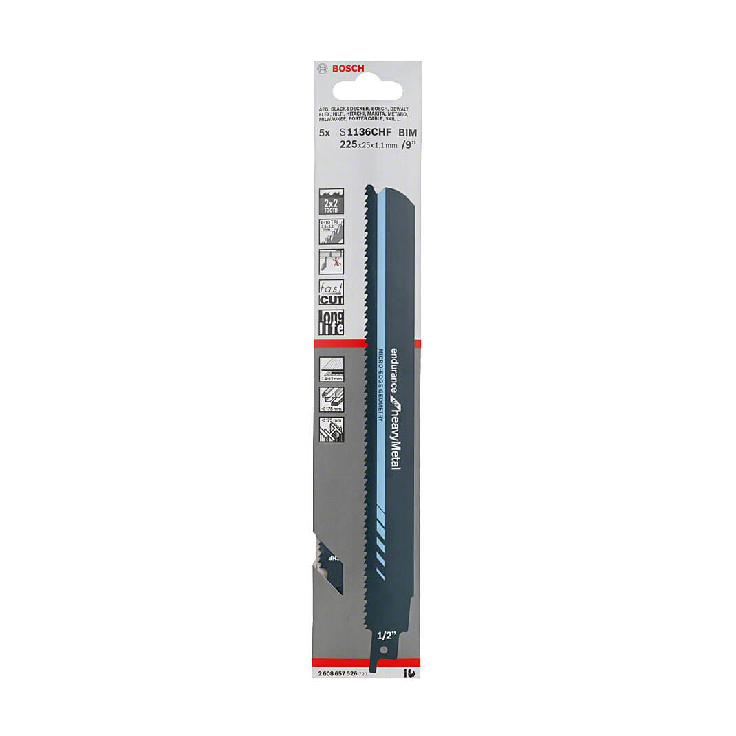 Bosch 225 mm Reciprocating Saw Blades Endurance for Heavy Metal (S 1136 CHF), 2 608 657 526 — view 2
