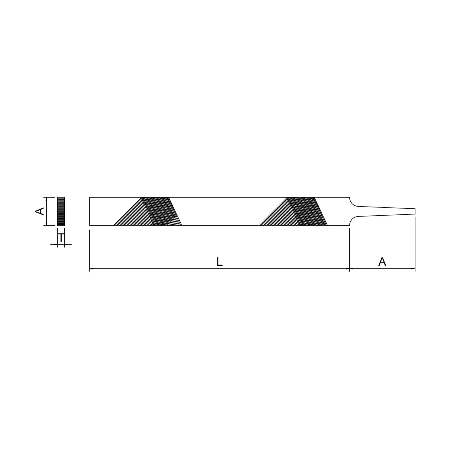 Taparia 200 mm / 8 inch Hand Machinist File (Bastard), HF 2001