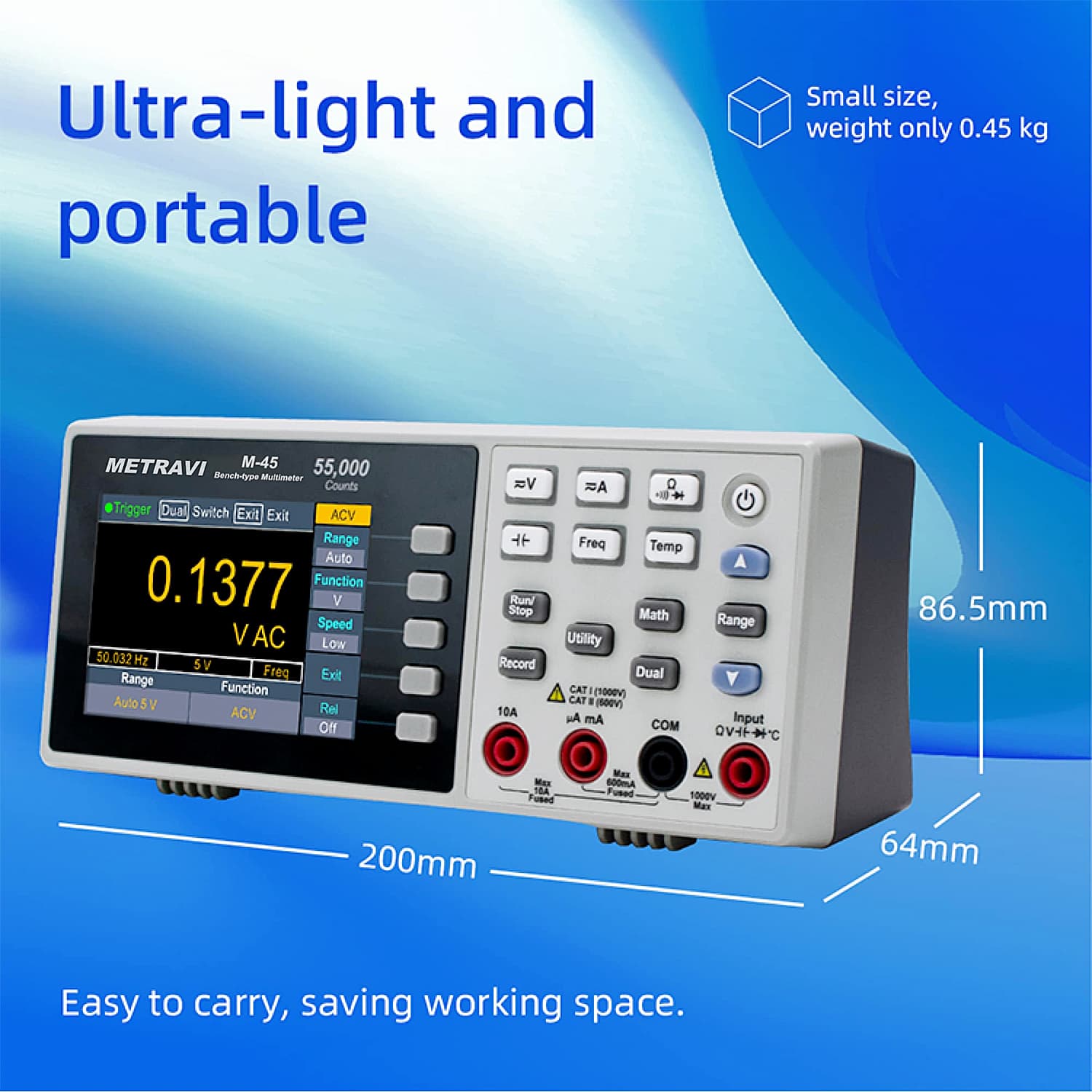 Metravi 5 Digit / 55000 Counts Bench-type Digital Multimeter, M-45 — view 6