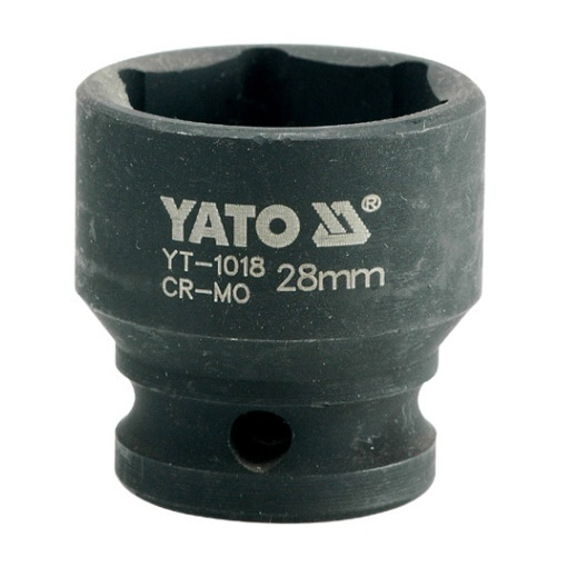 Yato 28 mm, 1/2 Inch Square Drive Hexagonal Impact Sockets, YT-1018
