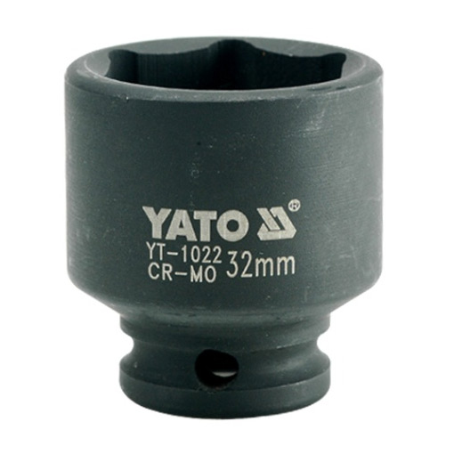 Yato 32 mm, 1/2 Inch Square Drive Hexagonal Impact Sockets, YT-1022