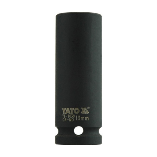 Yato 19 mm, 1/2 Inch Square Drive Hexagonal Deep Impact Sockets, YT-1039