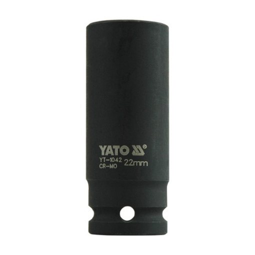 Yato 22 mm, 1/2 Inch Square Drive Hexagonal Deep Impact Sockets, YT-1042