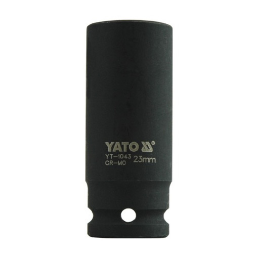 Yato 23 mm, 1/2 Inch Square Drive Hexagonal Deep Impact Sockets, YT-1043