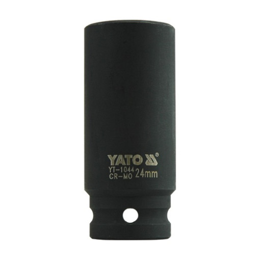 Yato 24 mm, 1/2 Inch Square Drive Hexagonal Deep Impact Sockets, YT-1044