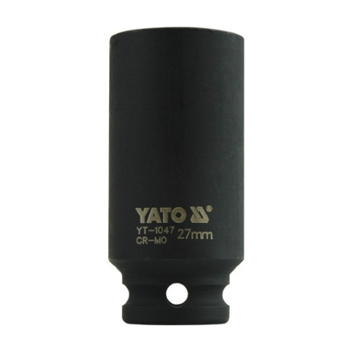 Yato 27 mm, 1/2 Inch Square Drive Hexagonal Deep Impact Sockets, YT-1047