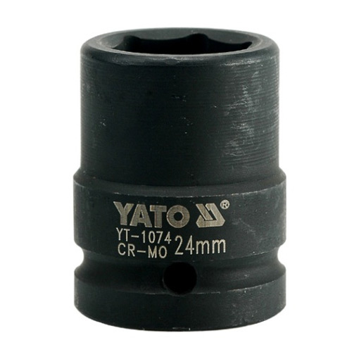 Yato 24 mm, 3/4 Inch Square Drive Hexagonal Impact Sockets, YT-1074