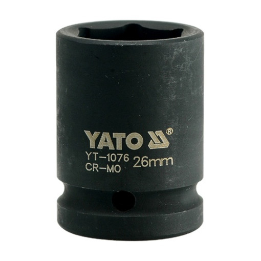 Yato 26 mm, 3/4 Inch Square Drive Hexagonal Impact Sockets, YT-1076