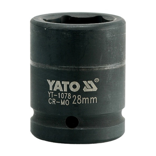 Yato 28 mm, 3/4 Inch Square Drive Hexagonal Impact Sockets, YT-1078