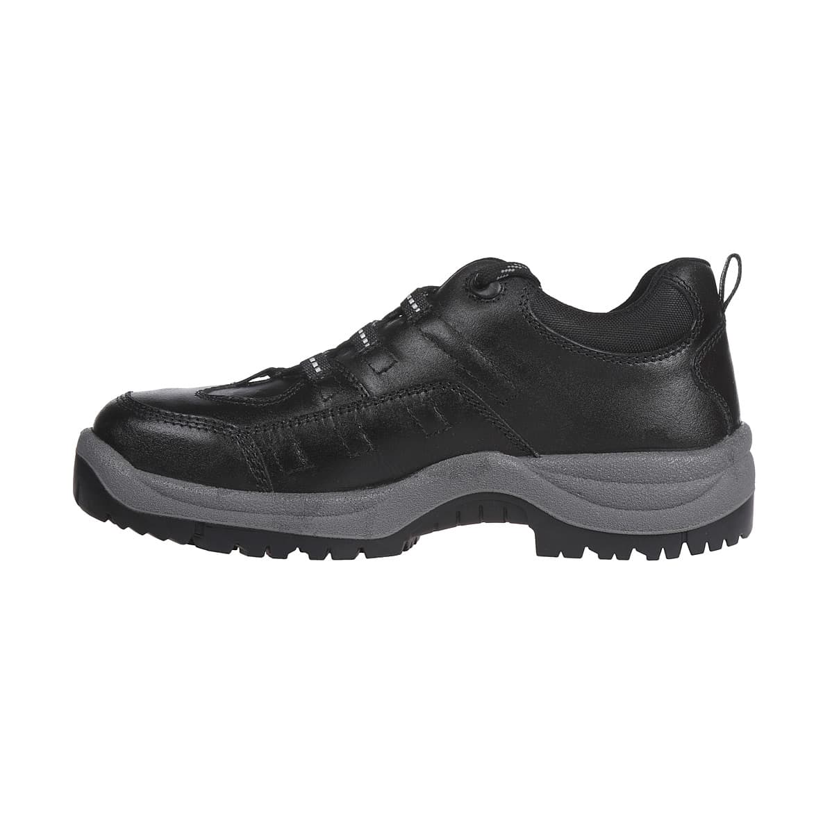 Black+Decker Lace Up Leather Safety Shoe - Steel Toe (Black), BXWB0112IN — view 2